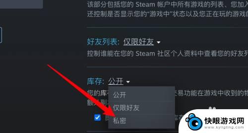 steam怎么让别人看不到库存 Steam如何将库存设置为私密状态